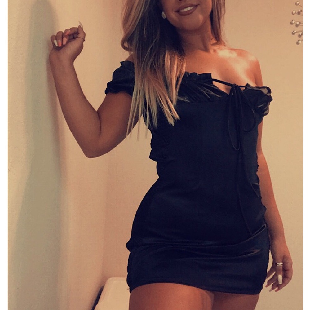 Black Satin Dress